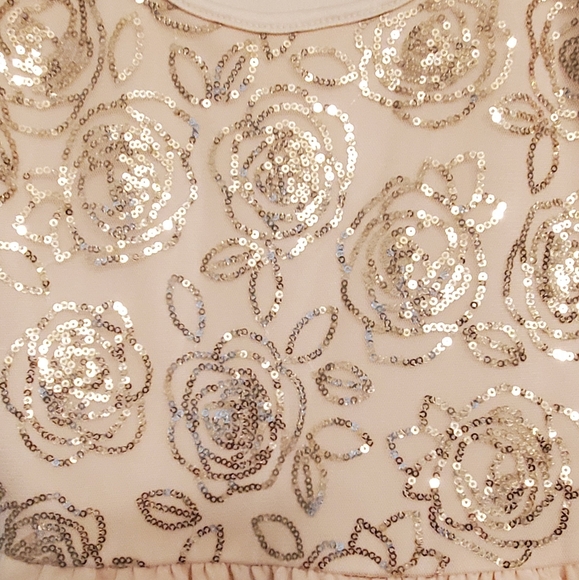 George Cream Gold Sequin Dress - Picture 3 of 5